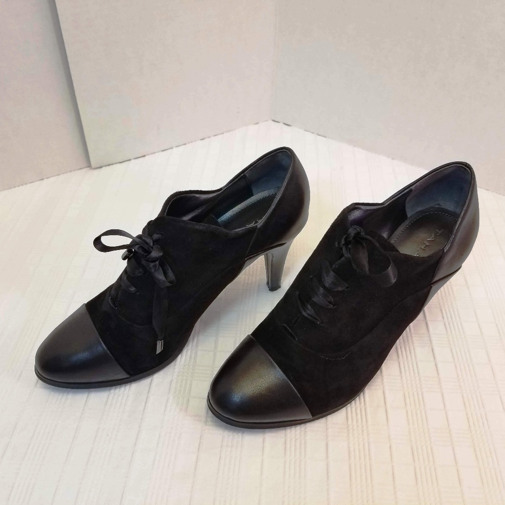 NWOB Tahari Travis Leather/Suede Ankle Boots 7.5M